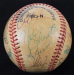 1984-86 Hall of Fame Multi Signed ONL Feeney Baseball w/ 18 Signatures Including Hank Aaron, Tom Seaver, Pete Rose & More (JSA) 