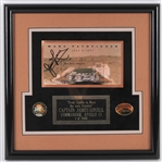 1997 James Lovell Apollo 13 Signed 11" x 11" Framed Mars Pathfinder Commemorative Stamp (JSA)