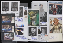 1980's-2000's Star Wars Memorabilia Collection - Lot of 150+ w/ Trading Cards, Signed Photos & More