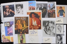 1940's-2000's Singing Stars Signed Photos Index Cards Cuts Collection - Lot of 80