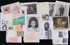 1940's-2000's Singing Stars Signed Photos Index Cards Cuts Collection - Lot of 80