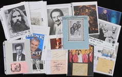 1940's-2000's Singing Stars Signed Photos Index Cards Cuts Collection - Lot of 80