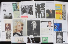 1940s-2000s Rock N Roll Signed Photos Index Cards Cuts Collection - Lot of 70