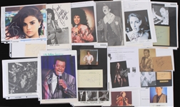 1940's-2000's Rock N Roll Signed Photos Index Cards Cuts Collection - Lot of 70
