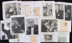 1930's-2000's Oscar Nominees & Winners Signed Photos Index Cards Cuts Collection - Lot of 80