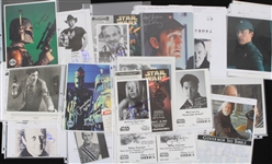 1980's-2000's Star Wars Signed Photos Index Cards Trading Cards Cuts Collection - Lot of 90