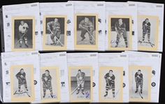 1950'a Hockey Signed 5.25 x 8 Player Photos - Lot of 40