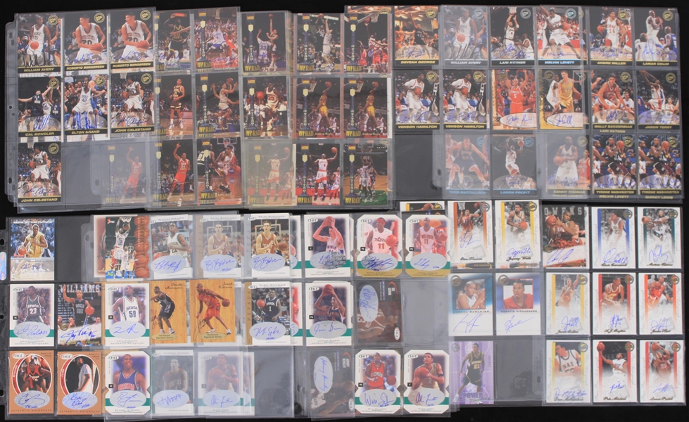 1990s-2000s Signed Basketball Trading Cards Collection - Lot of 150