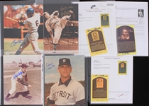 1970's-90's Baseball Signed Photos Index Cards Cuts Collection - Lot of 29