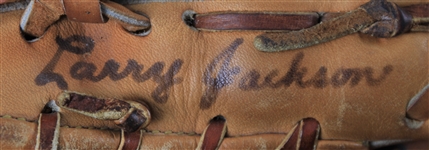 1963-68 Larry Jackson Cubs/Phillies Clubhouse Signed Rawlings Fielder's Mitt (MEARS LOA)