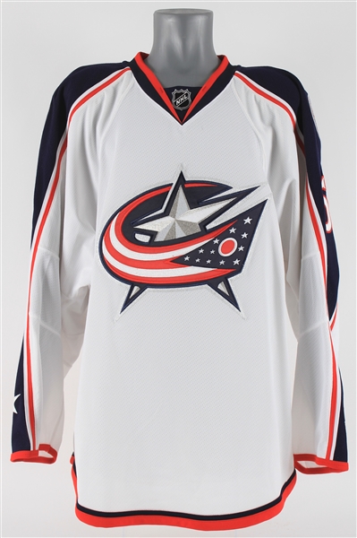 2015-16 Peter Quenneville Columbus Blue Jackets Training Camp Jersey (MEARS LOA/MeiGray)