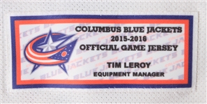 2015-16 Peter Quenneville Columbus Blue Jackets Training Camp Jersey (MEARS LOA/MeiGray)