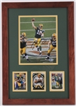 2000s Aaron Rodgers Green Bay Packers Signed Framed Photo w/ Trading Cards (Beckett LOA)