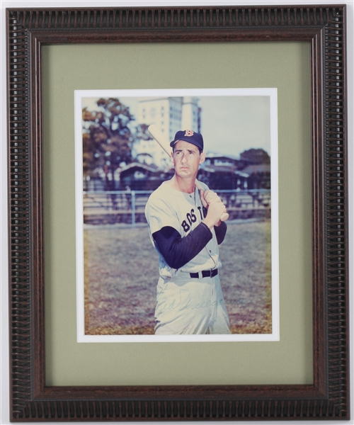 1936-1960 Ted Williams Boston Red Sox Signed 8x10 Framed Photo (JSA)