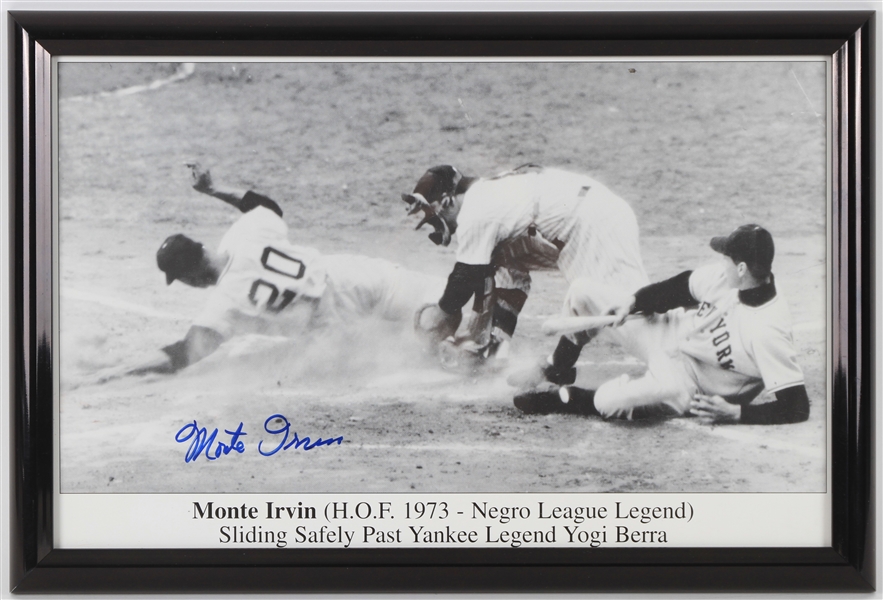 1938-1948 Monte Irvin Newark Eagles Signed 12x18 Framed Photo (JSA)