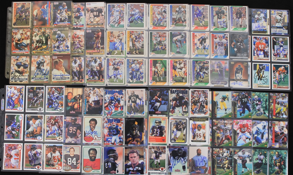 1990s-2000s Signed Football Trading Cards - Lot of 325 