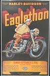 Vintage Cowboy Exhibit Cards, U.S. Flag, American Revolution Banner, and Harley-Davidson Poster (Lot of 38)