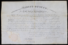 1820 James Monroe & John C. Calhoun Signed 10x16 Official Order (JSA)