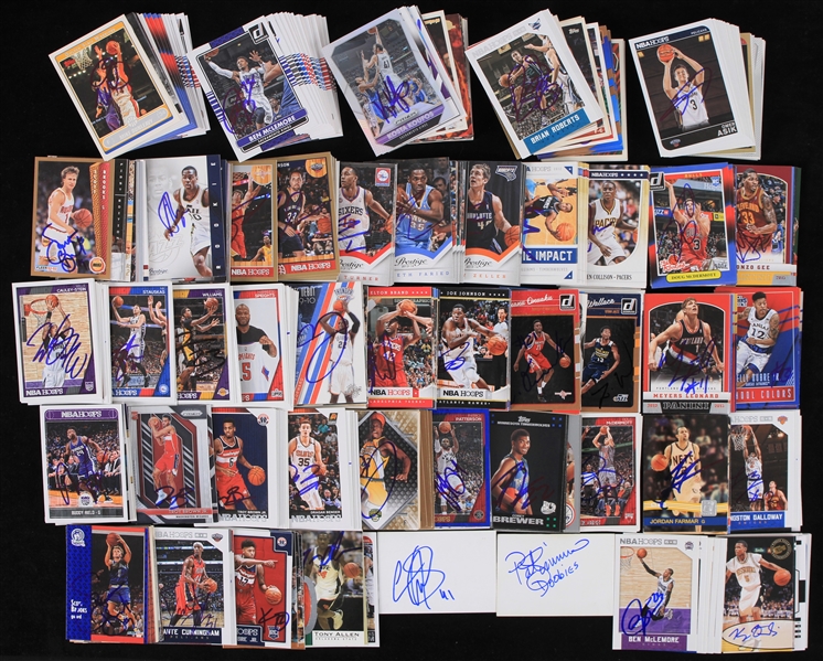 1990s-2010s Signed Basketball Trading Cards - Lot of 450