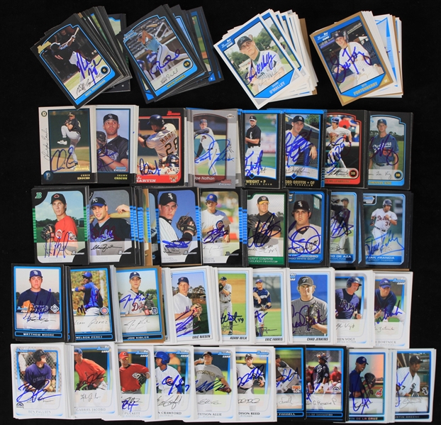 2000s-10s Signed Baseball Trading Cards - Lot of 725