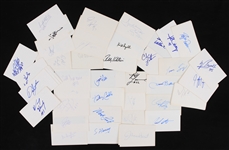 1980s-2000s Baseball Football Basketball Signed Index Card Collection - Lot of 250+