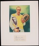 1893-1953 Bill Tilden Tennis Star Signed Matted Index Card (JSA)