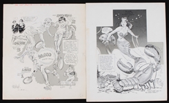 1930s-1960s Illustrated Current News Tennis Champions w/ Phil Bissell Illustrations (Lot of 6)