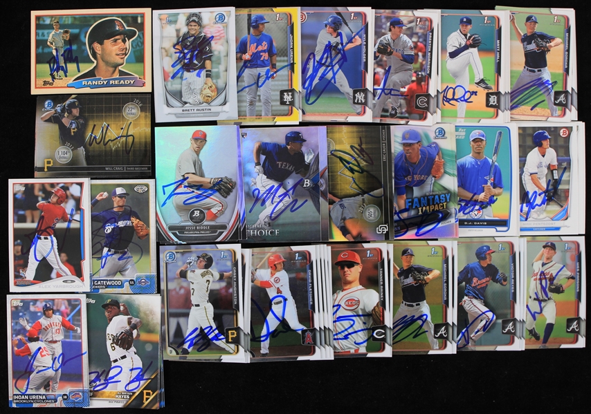 1980s-2010s Signed Baseball Trading Cards - Lot of 300