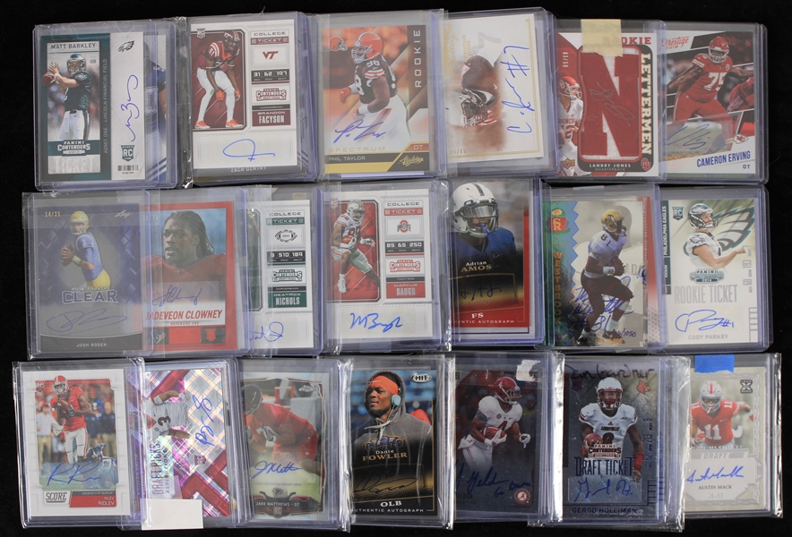 2000s-10s Signed Football Insert Trading Cards - Lot of 170