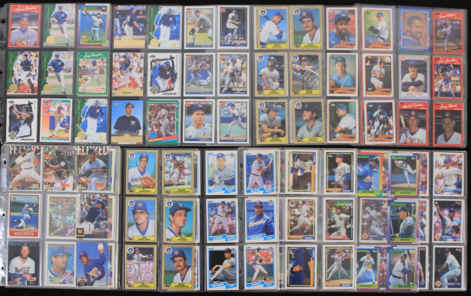 1980s-2000s Milwaukee Brewers Baseball Trading Cards - Lot of 750