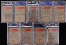 1955 PSA Slabbed Bowman Football Trading Cards - Lot of 9