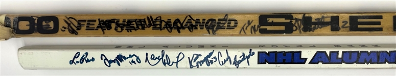 1990's-2000's Multi Signed Hockey Stick Collection - Lot of 3 (MEARS LOA/JSA)