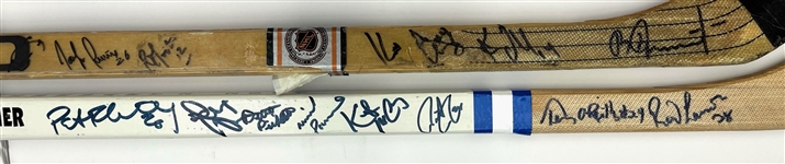 1990's-2000's Multi Signed Hockey Stick Collection - Lot of 3 (MEARS LOA/JSA)