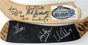 1990's-2000's Multi Signed Hockey Stick Collection - Lot of 3 (MEARS LOA/JSA)