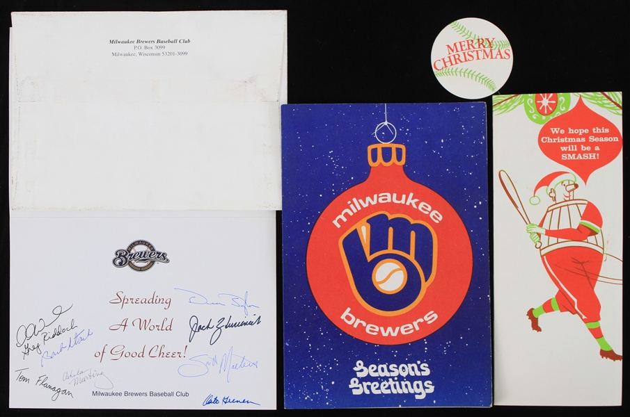 1980s Milwaukee Brewers Baseball Club Christmas Cards 