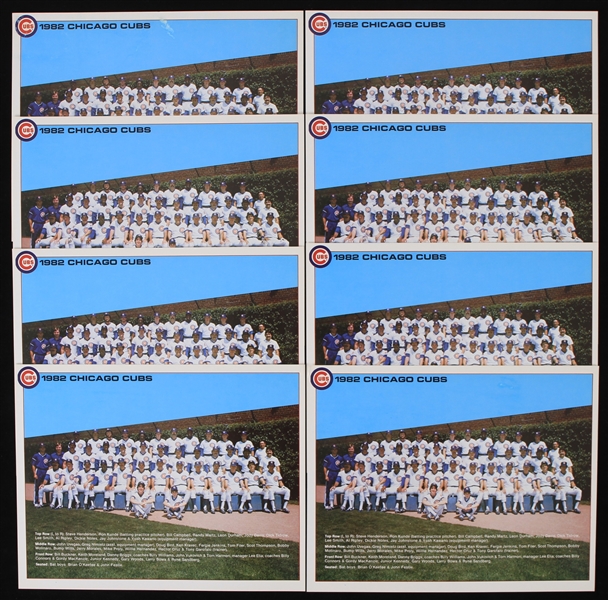 1982 Chicago Cubs 8.5" x 11" Canon Team Photos - Lot of 8