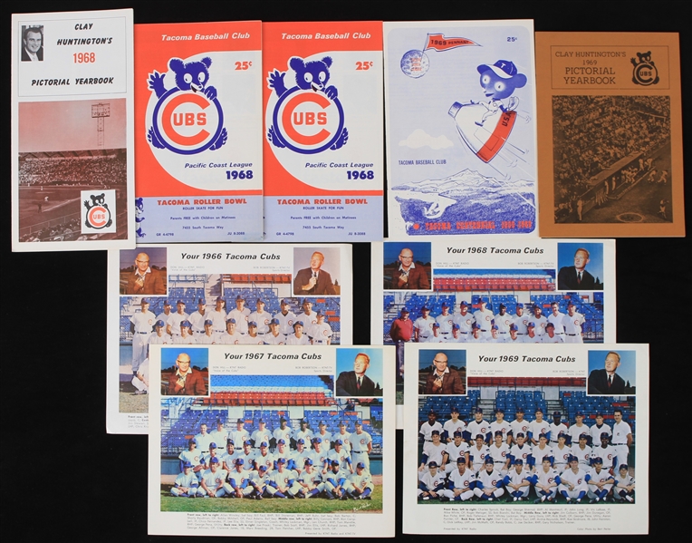 1960s-70s Chicago Cubs Minor League Publications & Team Photos - Lot of 13