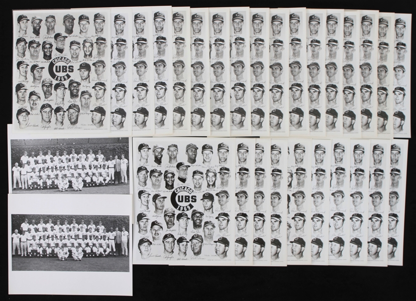 1969 Chicago Cubs 8" x 10" Team Photos - Lot of 29