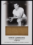 2012 Vince Lombardi Green Bay Packers Authentic Personally Worn Jacket Leaf Football Trading Card