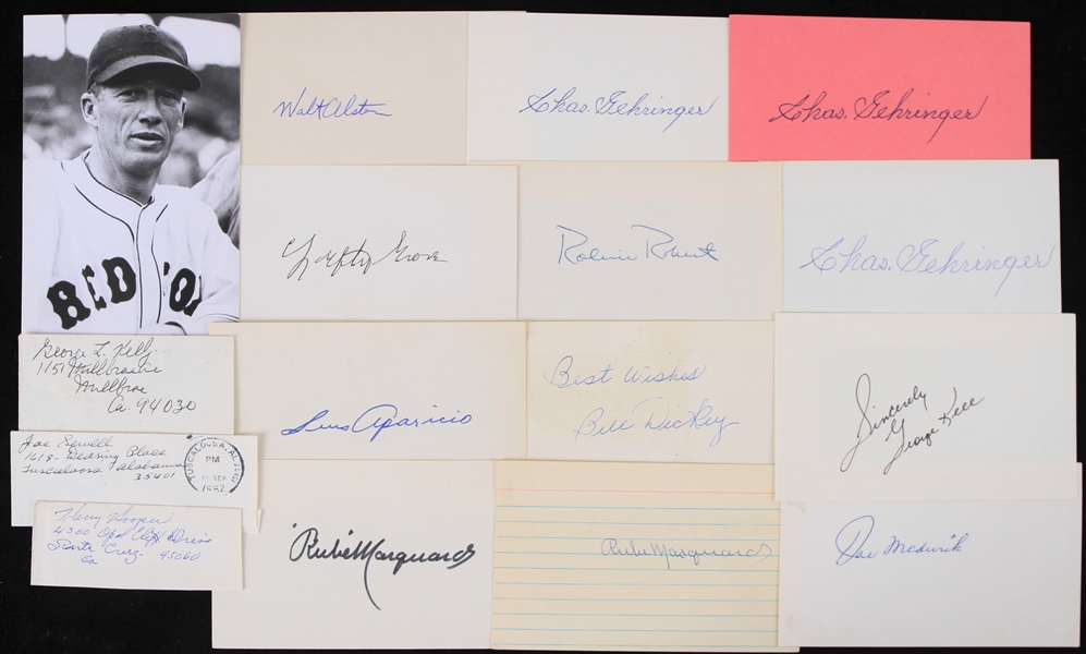 1950s-60s Baseball Signed Index Card Collection - Lot of 25+ w/ Lefty Grove, Phil Rizzuto, Whitey Ford & More (JSA) 