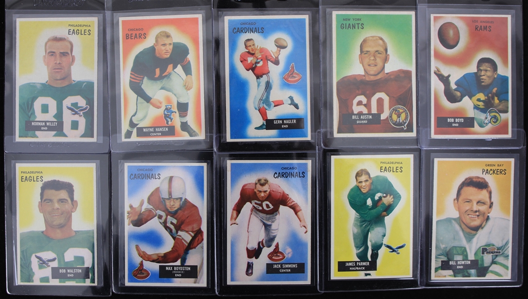 1955 Bowman Football Trading Cards - Lot of 33