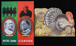 1922-63 College Football Game Program - Lot of 2 w/ Washington, Oregon, Notre Dame & Stanford