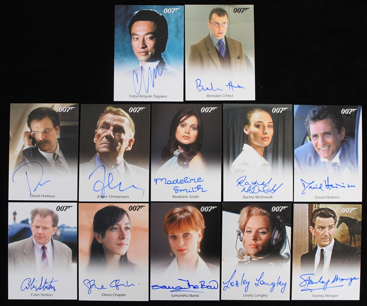2010s James Bond 007 Signed Rittenhouse Trading Cards - Lot of 23