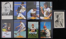 1960's-2000's Baseball Football Hockey Signed Postcard Oversize Trading Card Photo Collection - Lot of 19