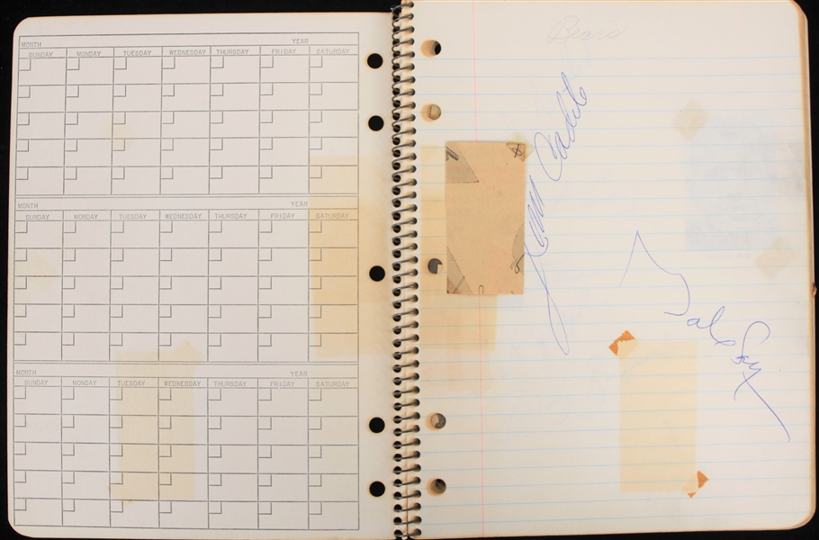 1970s Spiral Notebook w/ 200+ Football Player Signatures