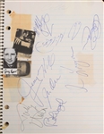 1970's Spiral Notebook w/ 200+ Football Player Signatures