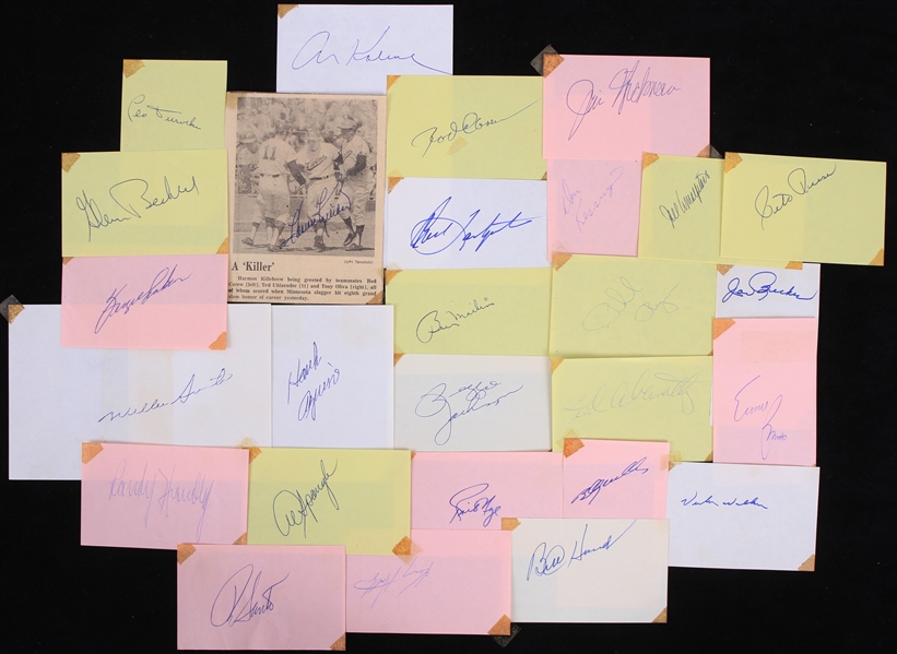1960s-70s Baseball Signed Cut Collection - Lot of 80