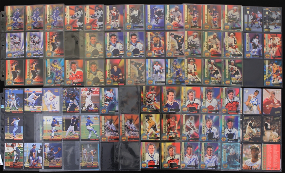 1990s Baseball Hockey Signed Trading Cards - Lot of 300