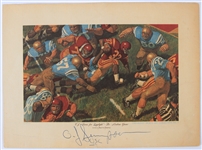 1968 OJ Simpson USC Trojans Signed 6.75" x 9.5" Chevrolet Art Print (JSA)