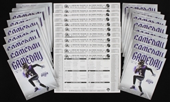 2021 Aaron Rodgers Ties Brett Favre for Green Bay Packers TD Record Game Programs - Lot of 25